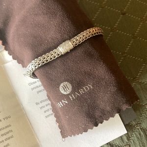 John Hardy traditional weave with diamonds. EUC